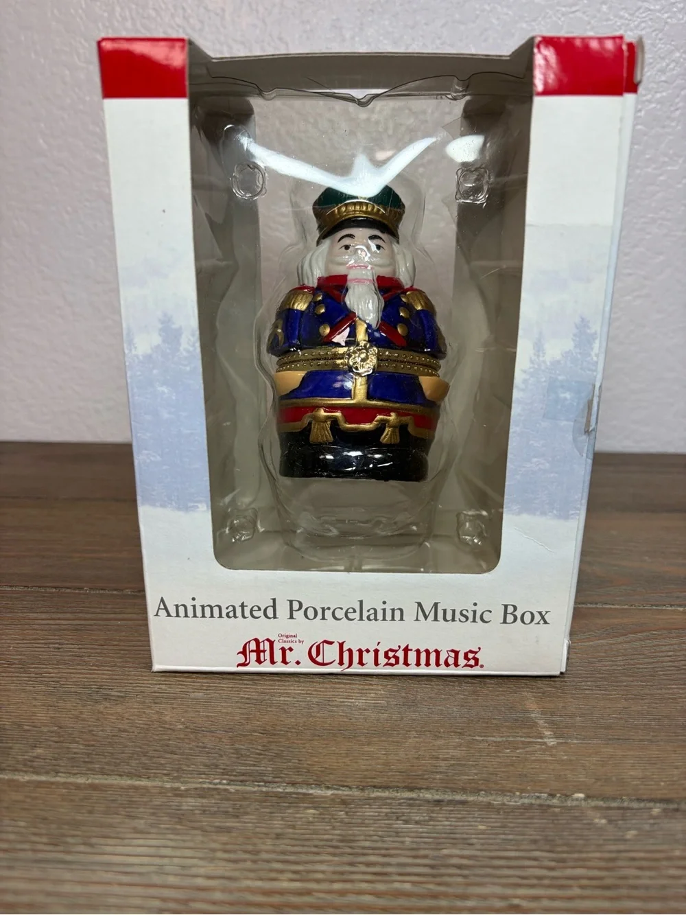 Mr. Christmas Hinged Music Box Plays Nutcracker Tiny House Ballroom Dancers 4”